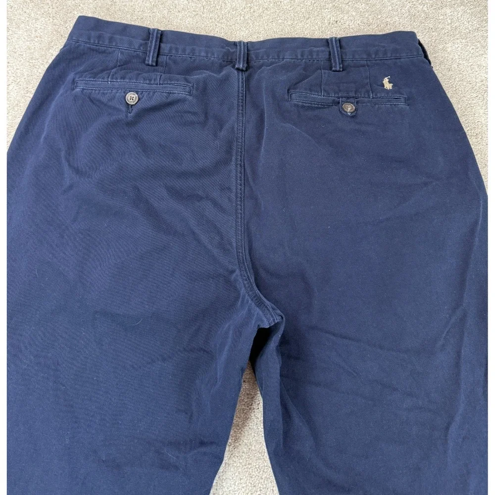 Polo Ralph Lauren Classic Fit Mens 36x32 (Fits 36x30.5) Pants Blue Chino Preppy